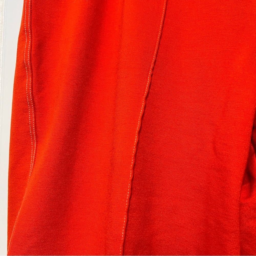 Vilagallo Bright Red/Orange Wide-Leg Cropped Pants – Size 44 (US ~12) - Picture 2 of 5